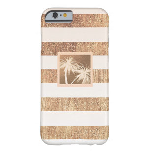 Kupfer-u. Creme-tropisches Palme-modernes Chic Barely There iPhone 6 Hülle