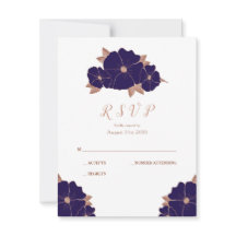 Kupfer und dunkelblau florale moderne Hochzeit RSV