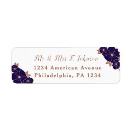 Kupfer und Mitternachtsblau Blütenblume Moderne Ho