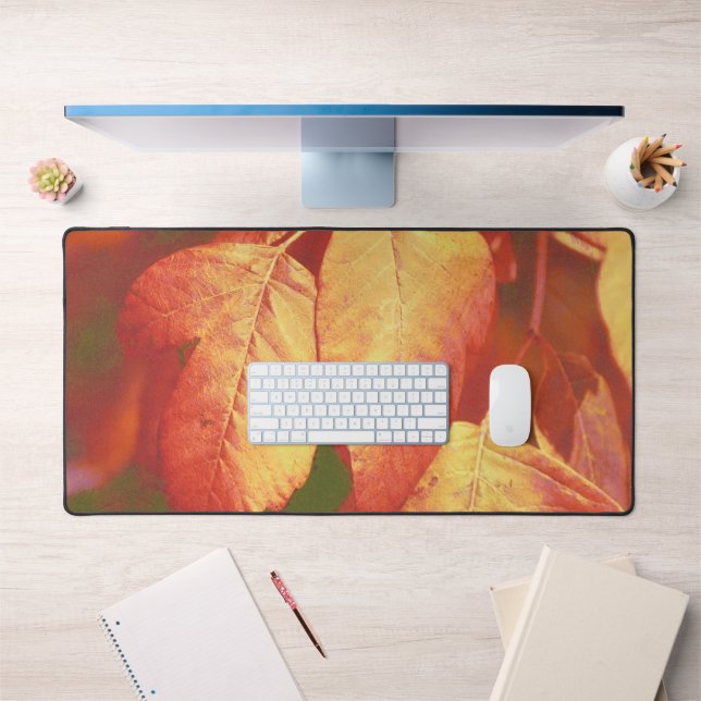 Kupfer und Roter Herbst Verlassen Kunstauto Schreibtischunterlage (Büro 1)