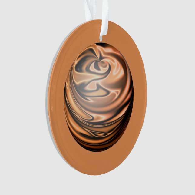 Kupfer und schwarz gefärbter Marmor Ornament (Vorderseite)