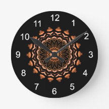 Kupfer und Schwarzes Mandala Muster 1