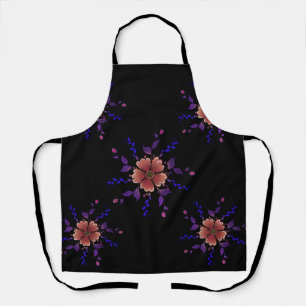 Kupfer- und violette folkloristische Blumenkunst m Schürze