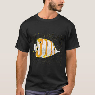 Kupferband-Schmetterlingsfisch Geschnäbelter Koral T-Shirt