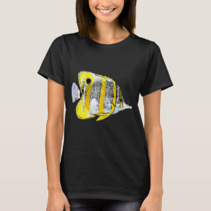 Kupferband-Schmetterlingsfisch Schwarz Alternativ- T-Shirt