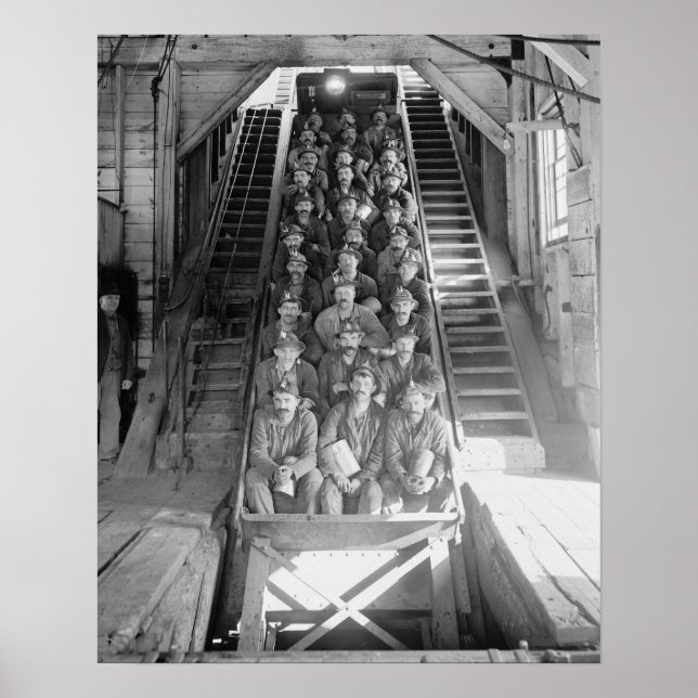 Kupferbergwerk, 1906. Vintages Foto Poster (Vorne)