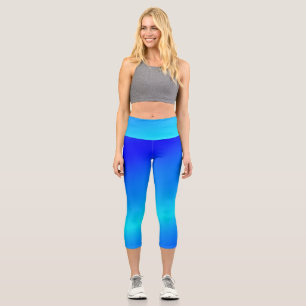 Kupferblau Ober Wasserfarbe abstrakt Pastellfarben Capri Leggings