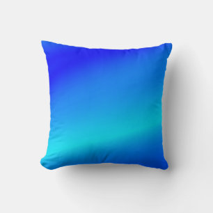 Kupferblau Ober Wasserfarbe abstrakt Pastellfarben Kissen