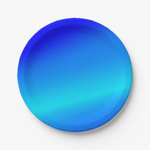 Kupferblau Ober Wasserfarbe abstrakt Pastellfarben Pappteller