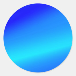 Kupferblau Ober Wasserfarbe abstrakt Pastellfarben Runder Aufkleber
