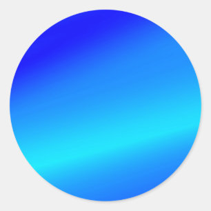 Kupferblau Ober Wasserfarbe abstrakt Pastellfarben Runder Aufkleber