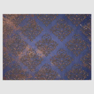 Kupferdämpfe auf Lila Blue Decoupage Seidenpapier