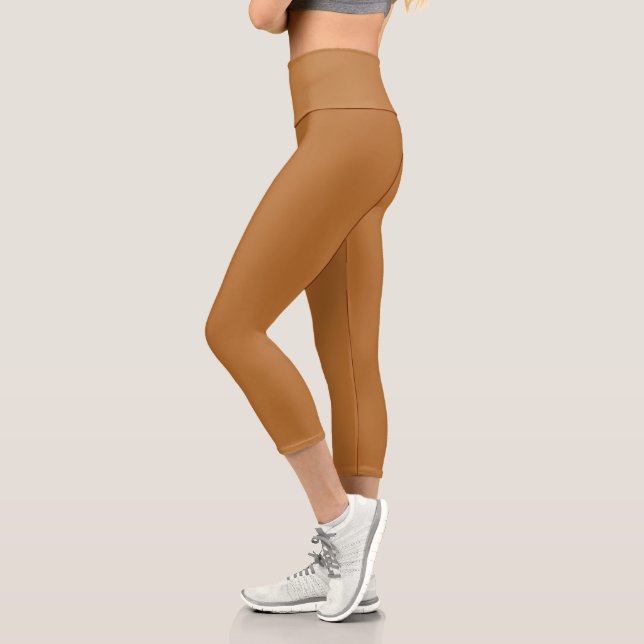 Kupferfestfarbe | Classic | elegant Capri Leggings (Links)