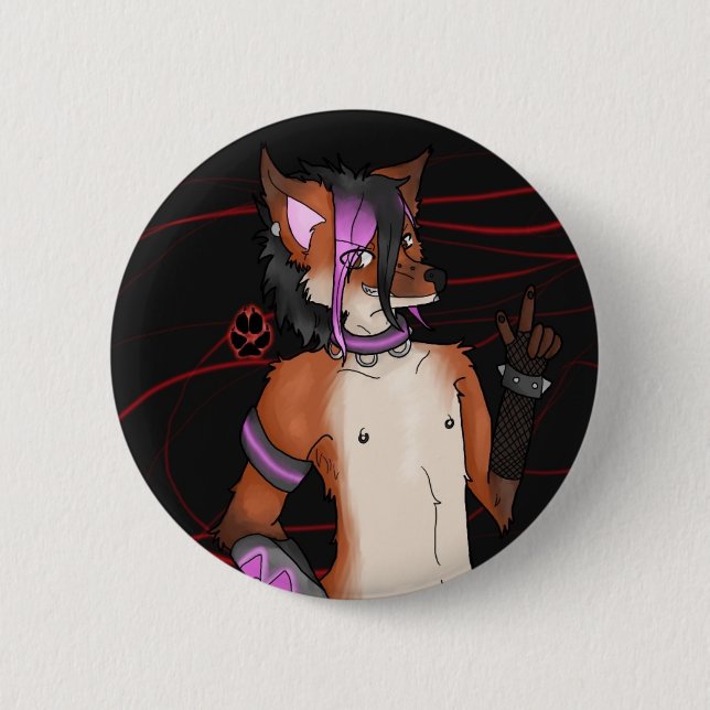 KupferFox Button (Vorderseite)