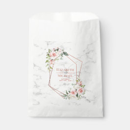 KUPFERGEOMETRISCHER MARMORPINK FLORAL GESCHENKTÜTCHEN