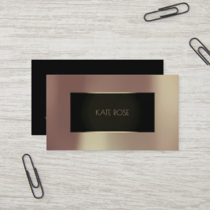 Kupfermetallic Schwarze Rose Gold Graue Glasrahmen Visitenkarte