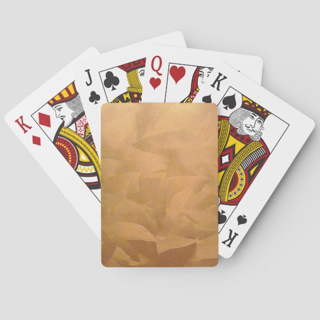 Kupferne metallische Hand gebürstet Spielkarten (Rückseite)