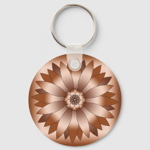 Kupferne Rosette Schlüsselanhänger