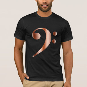 Kupferner Bassschlüssel T-Shirt