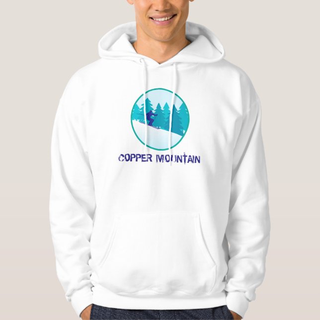 Kupferner Gebirgsski-Kreis Hoodie (Vorderseite)