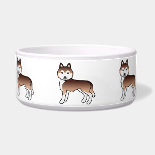 Kupferner Siberian Husky Süße Cartoon-Hunde-Schüss Napf