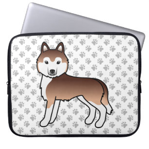 Kupferner Siberian Husky Süßer Cartoon-Hund Laptopschutzhülle