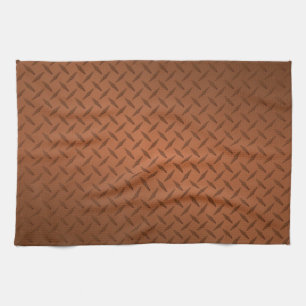 Kupfernes Diamondplate Blick-Muster Handtuch