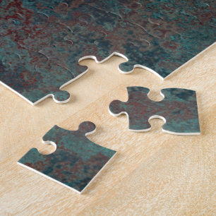 "Kupfernes" Druckpuzzlespiel der Korrosion