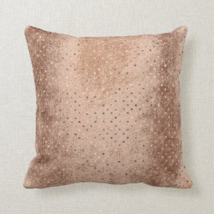 Kupfernes Grungy Rosen-Goldmetallische Kissen