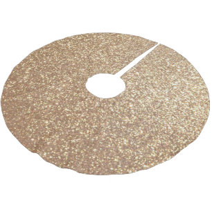 Kupfernes Rosen-Goldmetallischer Glitzer Polyester Weihnachtsbaumdecke