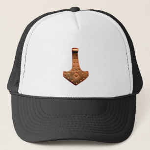 Kupfernes Thor-Hammer Schwarz-Weiß-Trucker-Cap Truckerkappe