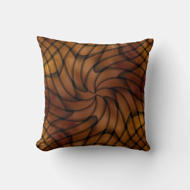 Kupfernes Webart-Strudel-Kissen Kissen (Vorderseite)