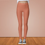 Kupferrot Solid-Farbe Leggings<br><div class="desc">Kupferrot Solid-Farbe</div>