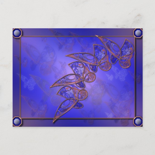Kupferschmetterlinge Postkarte (Vorderseite)
