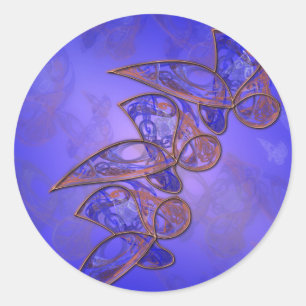 Kupferschmetterlinge Runder Aufkleber