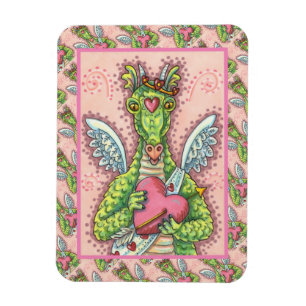 KUPID DRAGON, HERZ UND ARROS FANTASY VALENTINE MAGNET