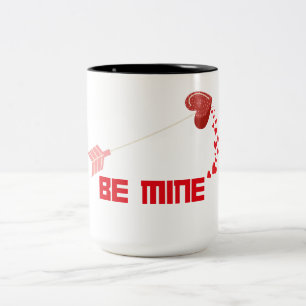 Kupid Heart Arrow be mine Zweifarbige Tasse