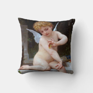 Kupid mit Schmetterling, Bouguereau Kissen