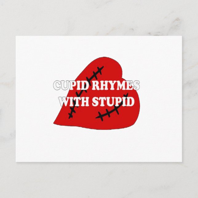Kupiden Rymnen mit Dummkopf Postkarte (Vorderseite)