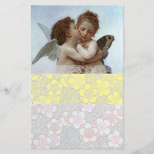 Kupie und Psyche als Kinder gelb weiß Briefpapier