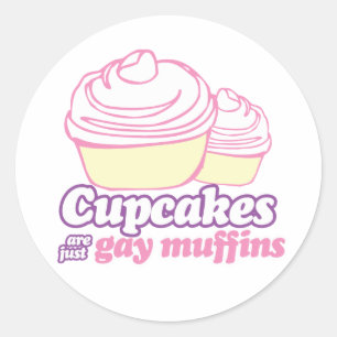 KUPKEN SIND NUR GAY MUFFINS RUNDER AUFKLEBER