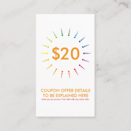 Kupon rainbowBurst Rabattkarte