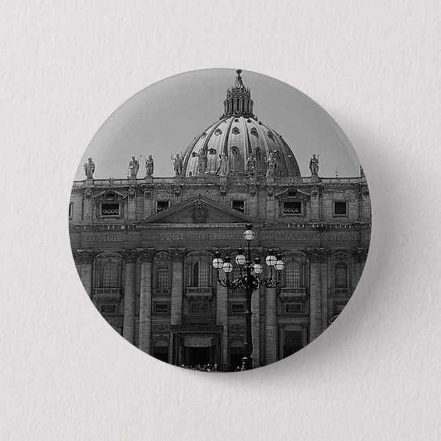 Kuppel der Basilika St Peters Rom Button (Vorderseite)
