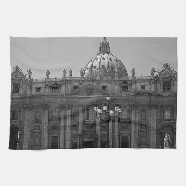 Kuppel der Basilika St Peters Rom Handtuch (Horizontal)