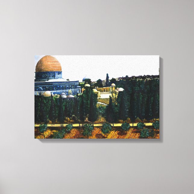 Kuppel des Felsens, Jerusalem Leinwanddruck (Vorderseite)