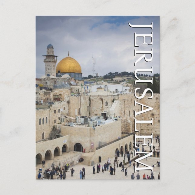 Kuppel des Felsens | Western Wall Plaza, Jerusalem Postkarte (Vorderseite)