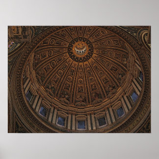 Kuppel zum Himmel im Petersdom Poster