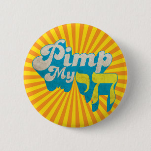 Kuppeln mein CHAI - lustiges stilvolles Retro Button