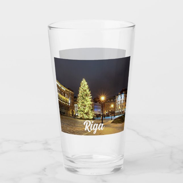 Kuppelplatz mit Weihnachtsbaum in Riga Glas (Vorderseite)