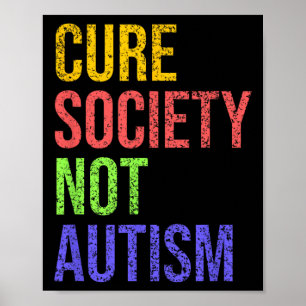 Kur Gesellschaft nicht Autismus Bewusstsein Akzept Poster